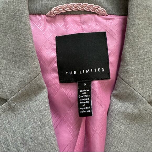 The Limited Blazer Jacket Gray Button Front Career Basic Blazer Size 6 - Picture 2 of 11